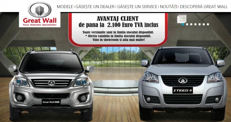 Alexandros Motors scade preturile cu 2.100 euro pentru SUV-ul Great Wall H6 si pick-up-ul Steed5