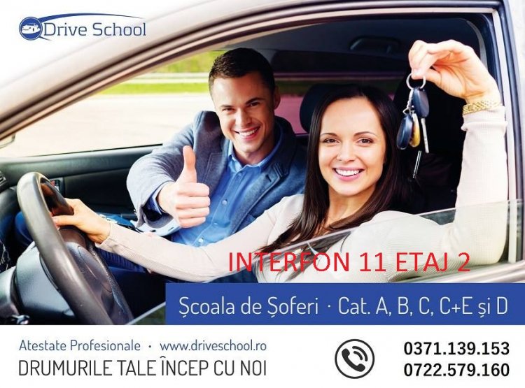 Scoala de soferi Drive School iti garanteaza succesul !