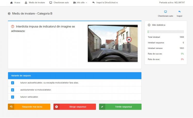 Cum se utilizeaza aplicatia pentru examenul de la sala pentru obtinerea permisului?