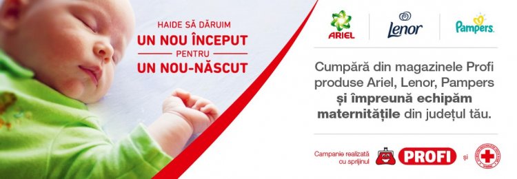 41 de maternități din România echipate cu pătuțuri și lenjerii de către Crucea Roșie Română cu sprijinul P&G și PROFI