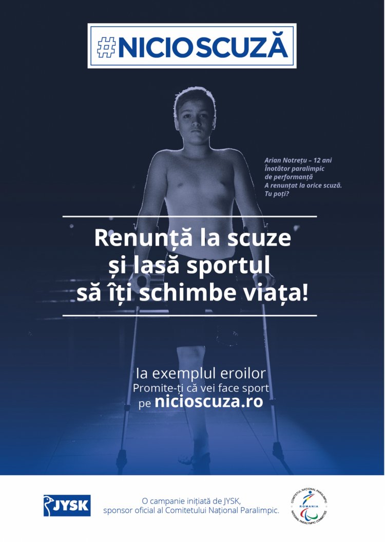 #NICIOSCUZĂ - campania de responsabilizare socială care îi are în prim-plan pe sportivii paralimpici români