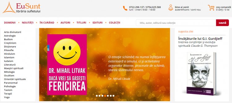 Libraria online EuSunt.ro te invita intr-o lume care vorbeste despre tine