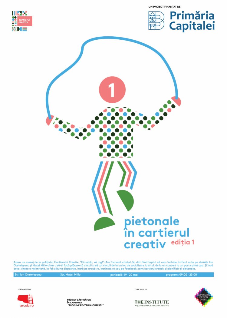 Străzile Matei Millo și Ion Oteteleșanu se transformă în pietonale de weekend în perioada 19-20 mai