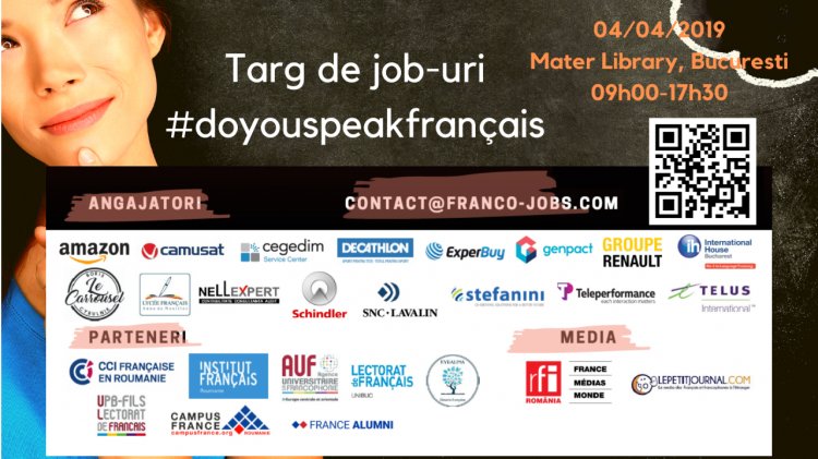 Târg de cariere #doyouspeakfrancais marca Franco-jobs.com pe 4 aprilie 2019 la București