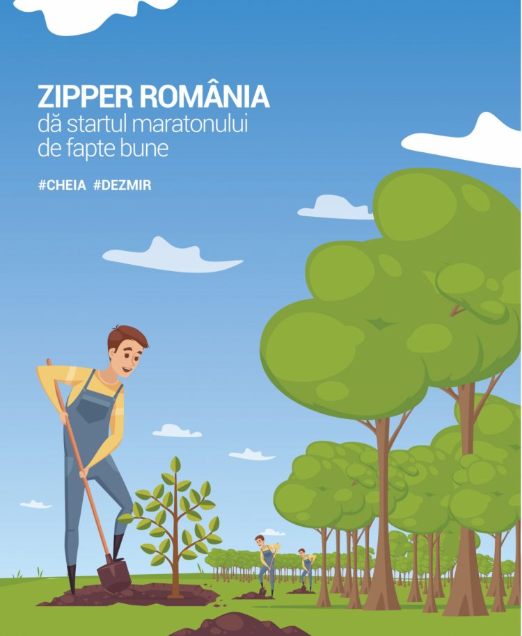 Angajații Zipper și-au unit forțele și plantează împreună la Cheia și Dezmir