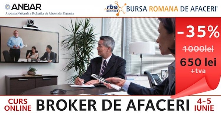 Participa la Cursul Online interactiv de Brokeraj de Afaceri organizat de Bursa Romana de Afaceri