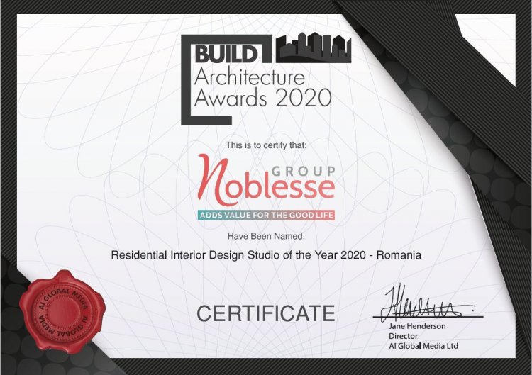 Noblesse Group desemnat “Residential Interior Design Studio of The Year 2020 - Romania”