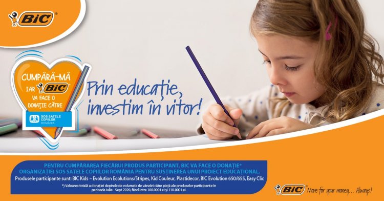 BIC anunță parteneriatul cu SOS Satele Copiilor, cu ocazia începerii nou an școlar 2020 – 2021