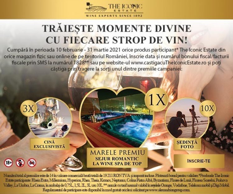 Trăiește momente divine cu fiecare strop de vin The Iconic Estate