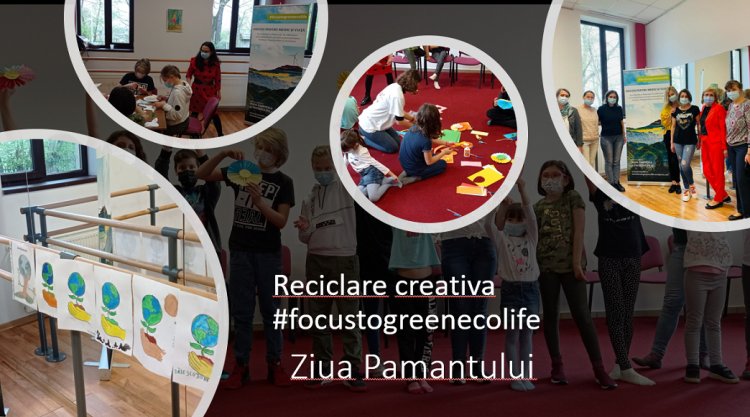 Reciclare creativă #focustogreenecolife dedicată Pământului