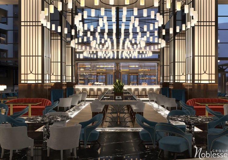 Noblesse Group a creat conceptul noului design interior pentru lobby-ul Radisson Blu Hotel, București