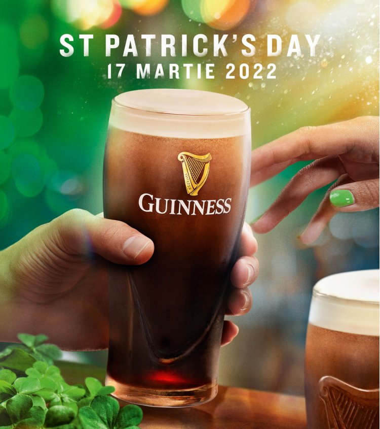 St. Patrick's Day 2022 a venit! Hai să savurăm împreună un pint de Guinness