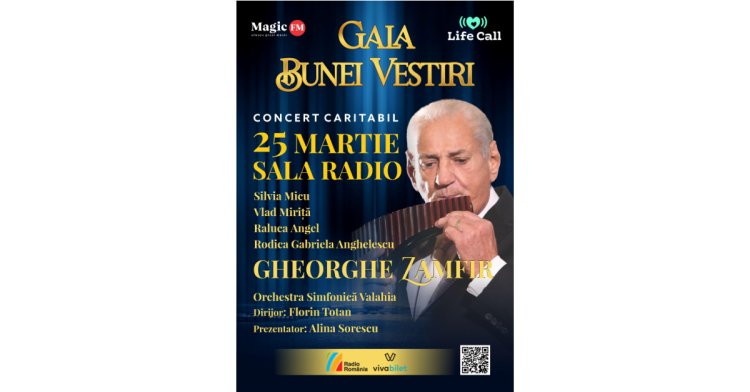Gala Bunei Vestiri: Maestrul Gheorghe Zamfir urcă pe scenă pentru un concert caritabil ce susține viața