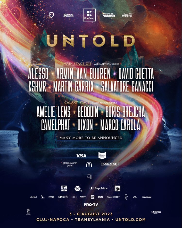 DJ-UL NR 1 AL LUMII, MARTIN GARRIX REVINE LA UNTOLD DAVID GUETTA, ALESSO, KSHMR ȘI SALVATORE GANACCI VIN LA UNTOLD 2023