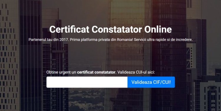 Cel mai rapid mod in care poti obtine un certificat constatator online in doar 5 minute.