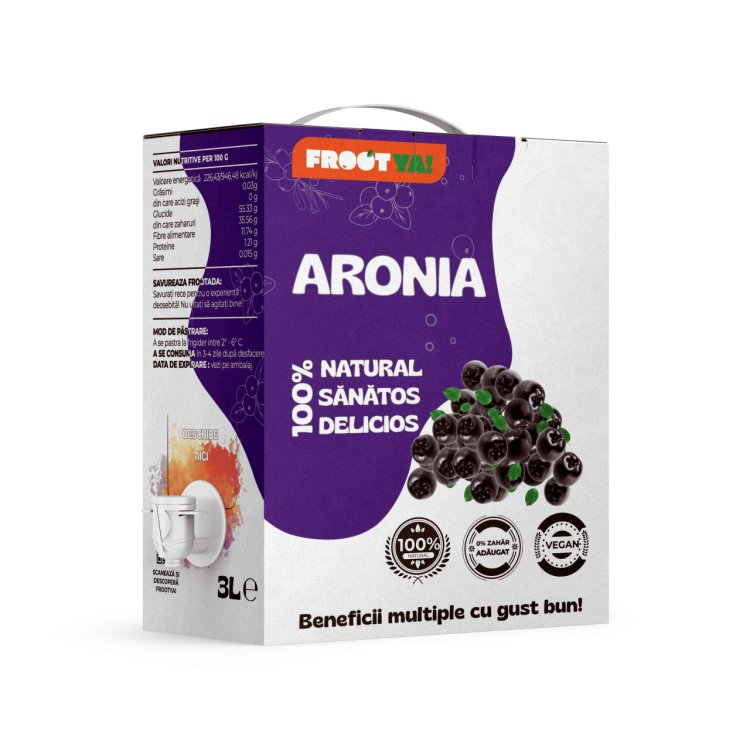 Frootya anunță lansarea noului produs: suc de aronia în ambalaj de 3 litri
