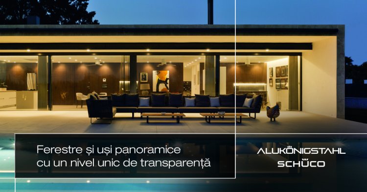Descoperă o lume de lumină și confort cu ușile glisante panoramice premium Schüco de la Alukonigstahl