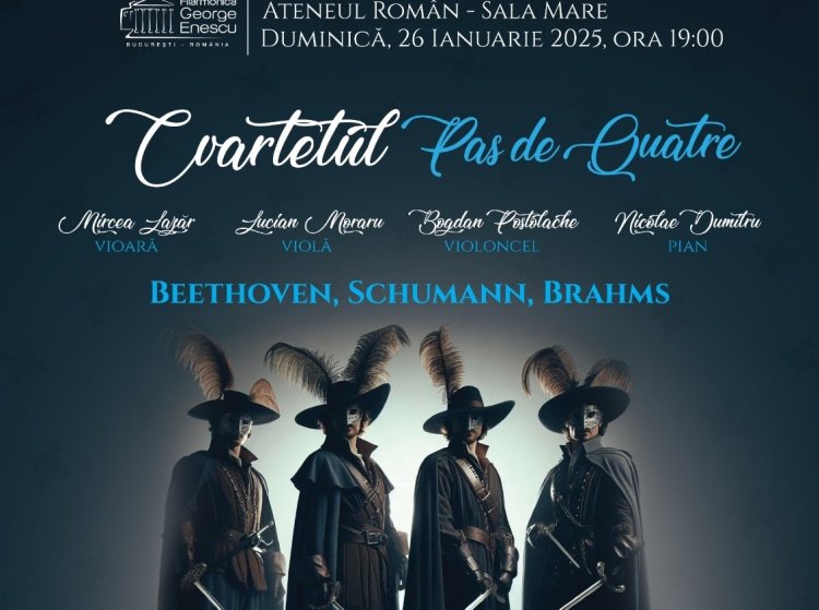 Cvartetul “Pas de Quatre va susține un eveniment cameral de excepție la Ateneul Român