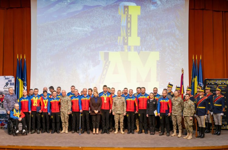 Echipa României alcătuită din militari răniți în teatrele de operații, care au participat la Jocurile Mondiale Invictus