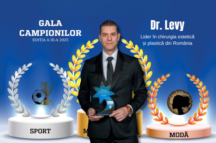 Dr. Levy a fost premiat ca Lider în Chirurgia Plastică și Estetică din România la Gala Campionilor