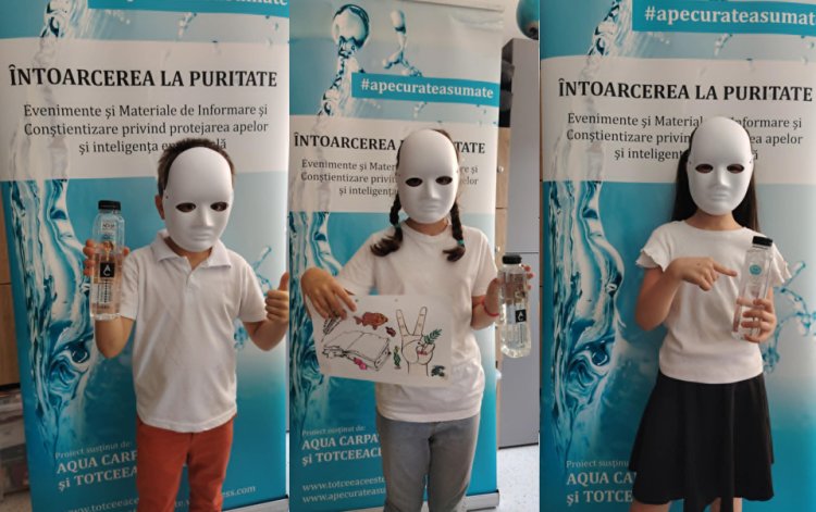 La "Ape curate asumate" elevii au curățat simbolic apele planetei de "Ziua Mondială a Oceanelor"